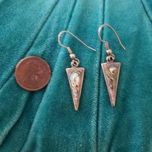 Abalone in sterling silver earrings